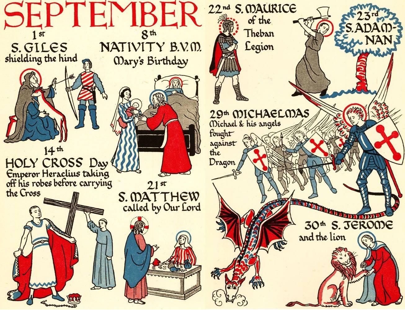 September liturgical feasts The Saint Gregory Society