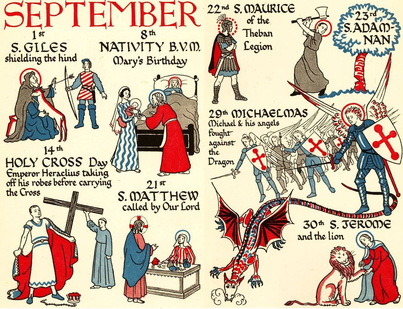September Liturgical Feasts The Saint Gregory Society